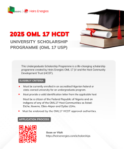NNPC/Heirs Energies JV Launches University Scholarship for OML 17 Host Communities