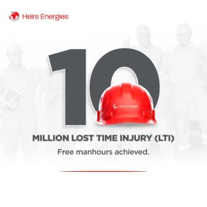 Heirs Energies has achieved 10 million Lost Time Injury (LTI)-free manhours
